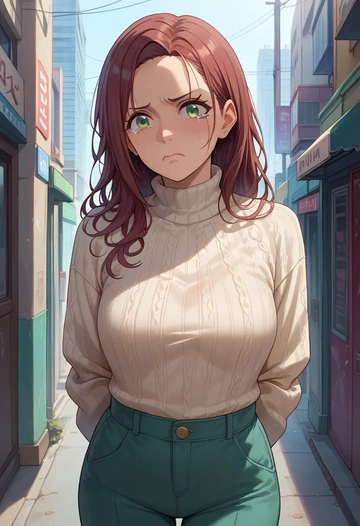 idolmaster,maekawa_miku,sweater  - AI generated anime art