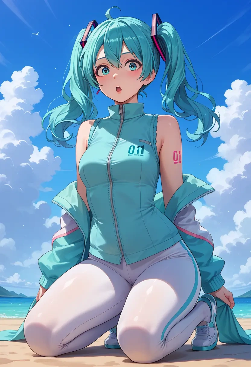 vocaloid,magical_mirai_miku,vest,quilted,jogger pants  - 