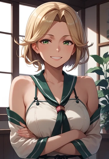 kantai_collection,maikaze_(kancolle),pajamas  - AI generated anime art