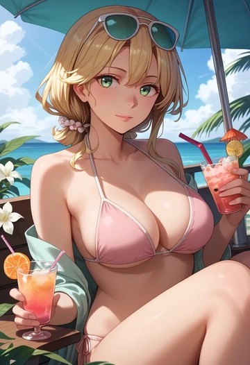 kantai_collection,maikaze_(kancolle),bikini  - AI generated anime art