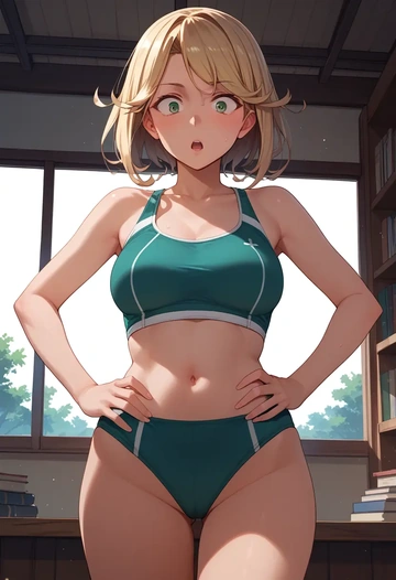 kantai_collection,maikaze_(kancolle),tankini top,board shorts  - AI generated anime art