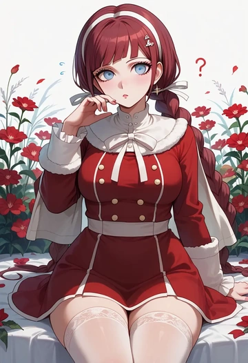 danganronpa_(series),maizono_sayaka,Christmas,sexy, stockings,  - AI generated anime art