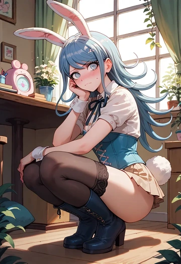 danganronpa_(series),maizono_sayaka,bunny girl  - AI generated anime art