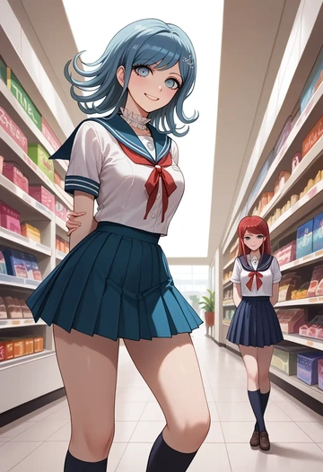 danganronpa_(series),maizono_sayaka,sailor, uniform  - AI generated anime art