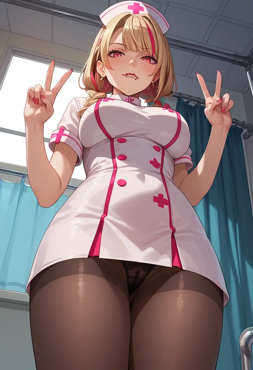 nijisanji,makaino_ririmu,nurse pantyhose,mini skirt, sexy  - 