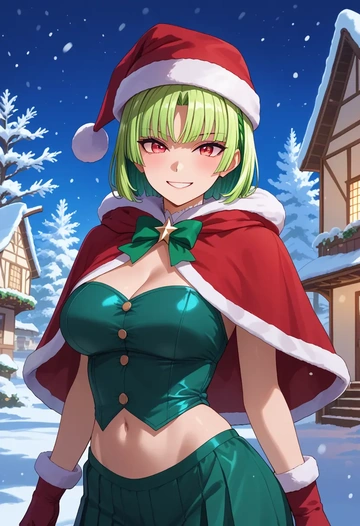 nijisanji,makaino_ririmu,Christmas,dress  - AI generated anime art