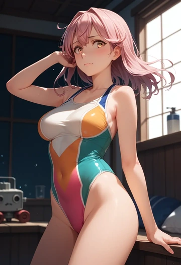 kantai_collection,makigumo_(kancolle),swimsuit,sexy  - AI generated anime art