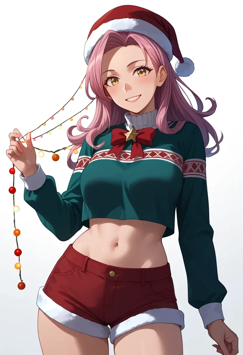 kantai_collection,makigumo_(kancolle),Christmas,red velvet shorts  - 