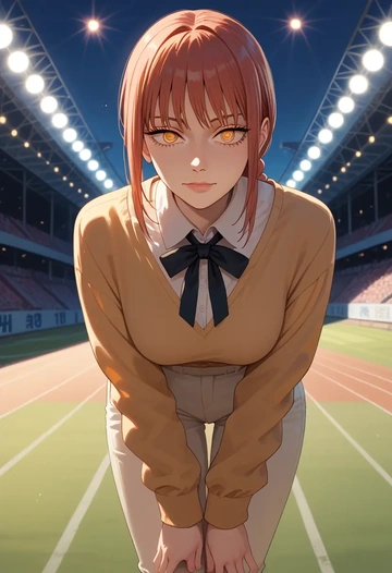 chainsaw_man,makima_(chainsaw_man),athletic  - AI generated anime art