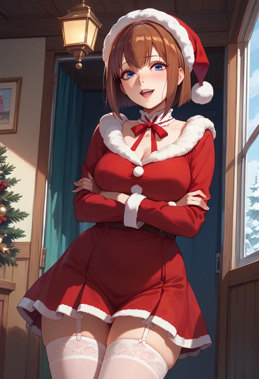 steins_gate,makise_kurisu,Christmas,sexy, stockings,  - 