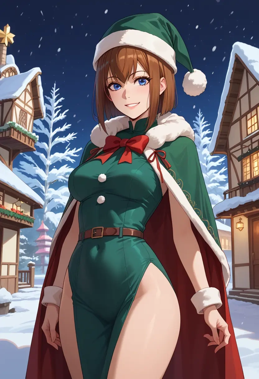 steins_gate,makise_kurisu,Christmas,dress  - 