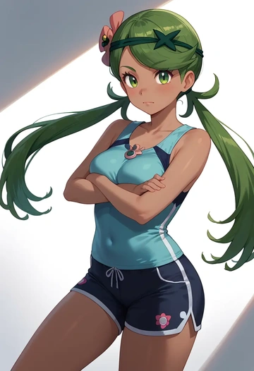 pokemon,mallow_(pokemon),athletic,shorts,sexy  - AI generated anime art