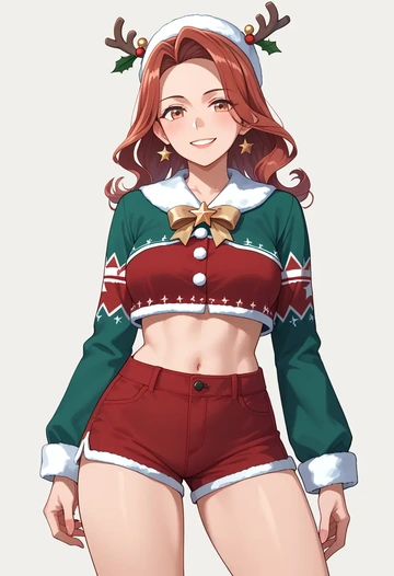 kantai_collection,mamiya_(kancolle),Christmas,red velvet shorts  - AI generated anime art