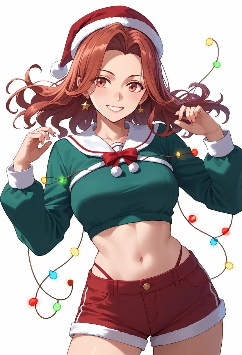 kantai_collection,mamiya_(kancolle),Christmas,red velvet shorts  - 