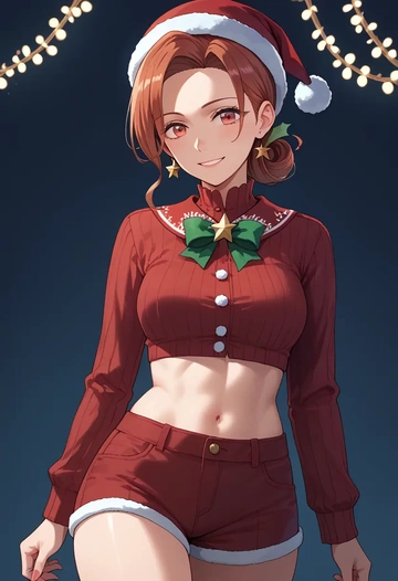 kantai_collection,mamiya_(kancolle),Christmas,red velvet shorts  - AI generated anime art