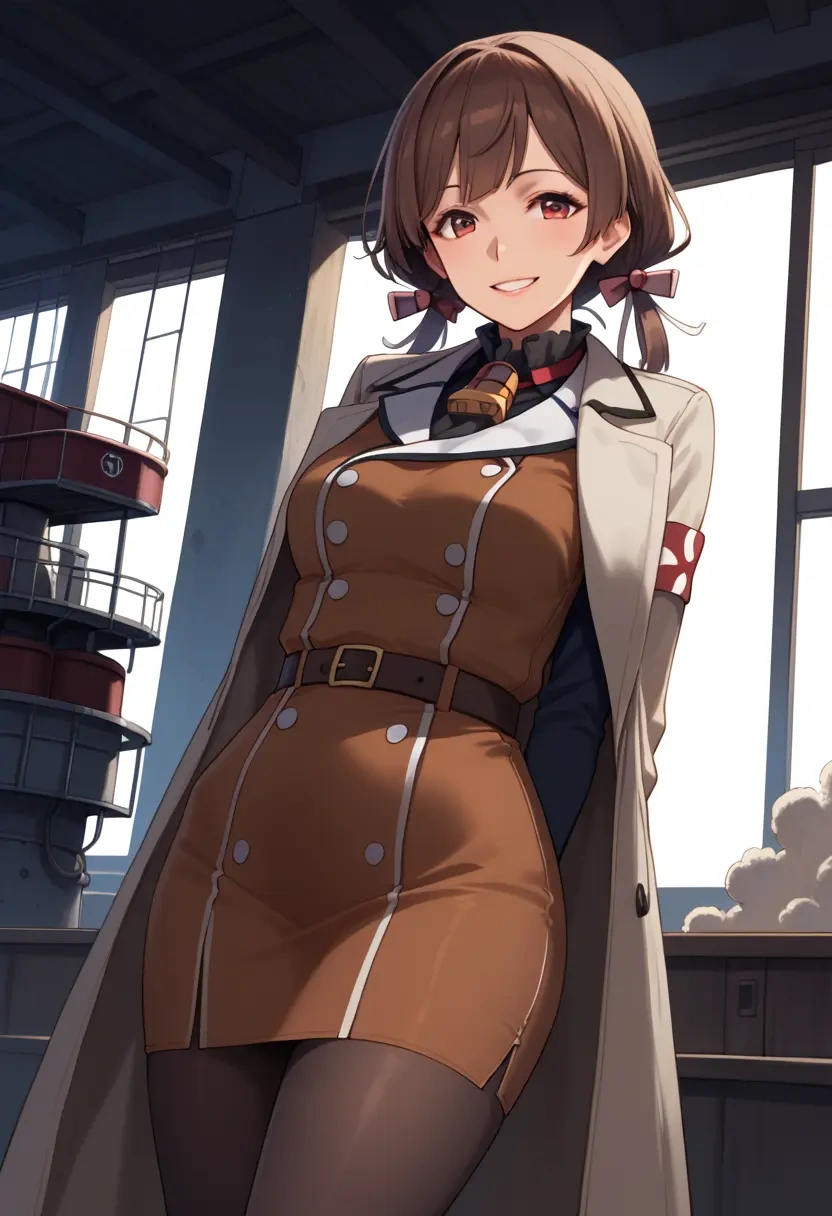 kantai_collection,mamiya_(kancolle),coat,long,double-breasted,pencil skirt  - 