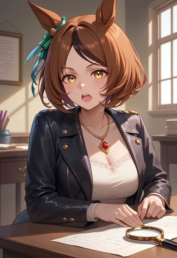 umamusume,manhattan_cafe_(umamusume),detective  - AI generated anime art