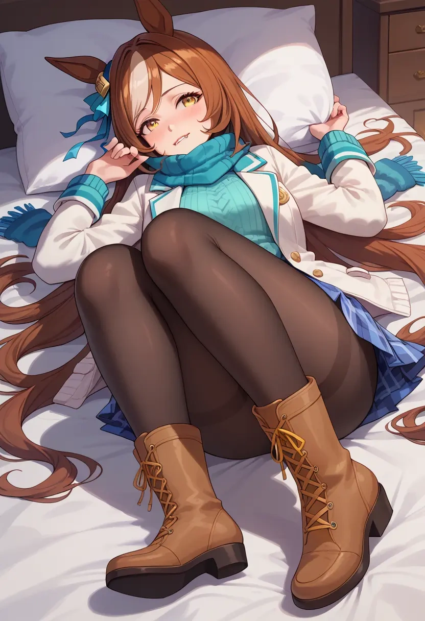 umamusume,manhattan_cafe_(umamusume),winter,student uniform,down jacket  - 