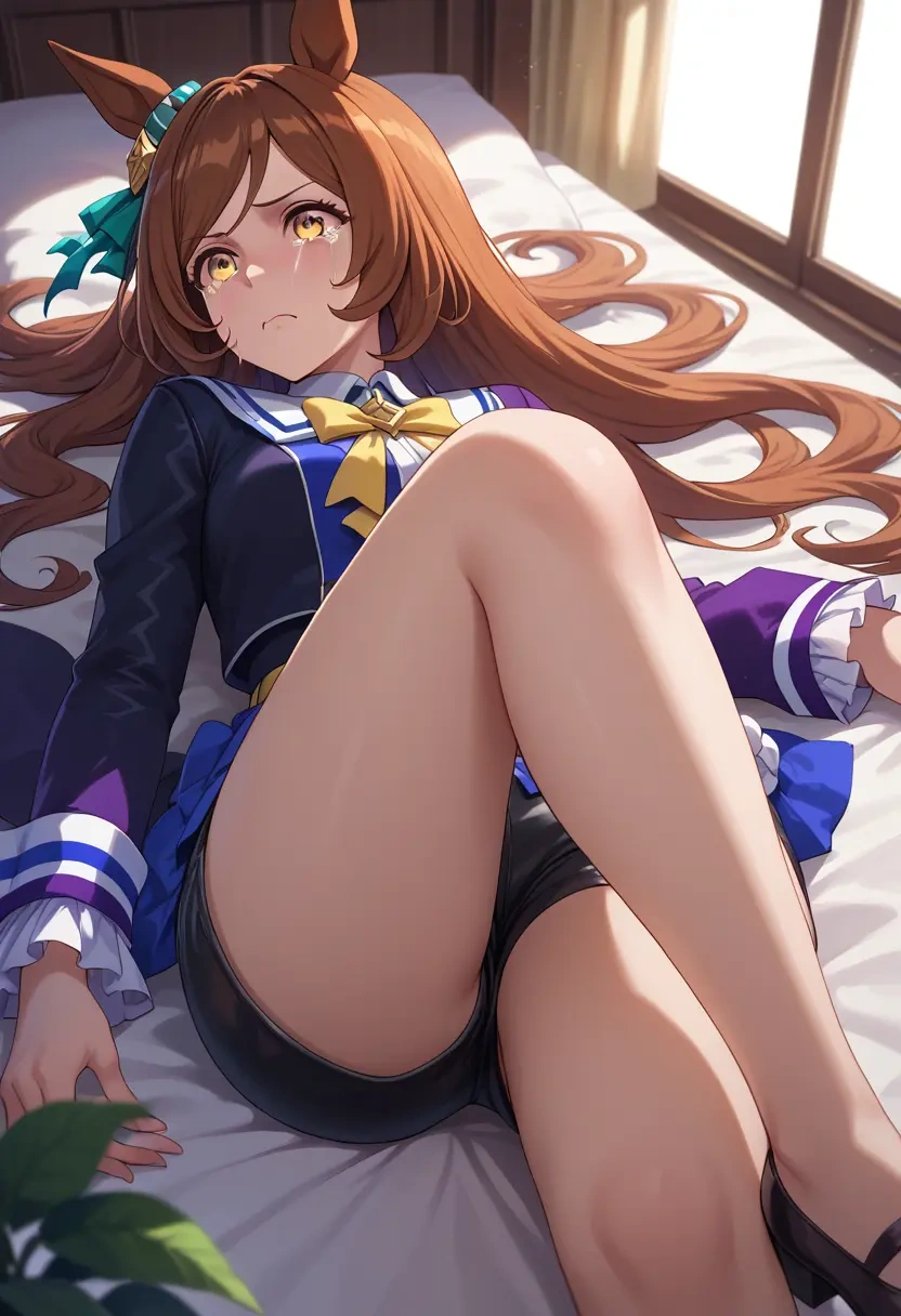 umamusume,manhattan_cafe_(umamusume),leather,shorts  - 