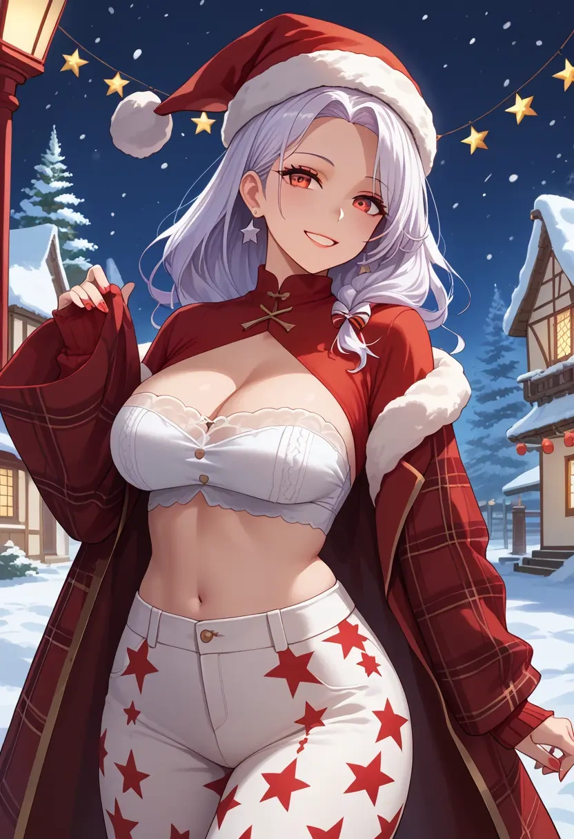 azur_lane,manjuu_(azur_lane),Christmas,plaid trousers  - 