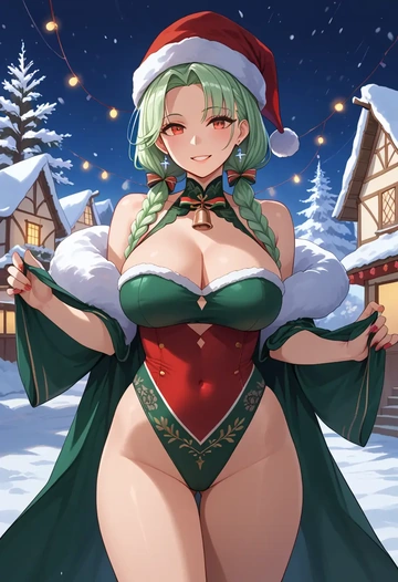 azur_lane,manjuu_(azur_lane),Christmas,dress  - AI generated anime art