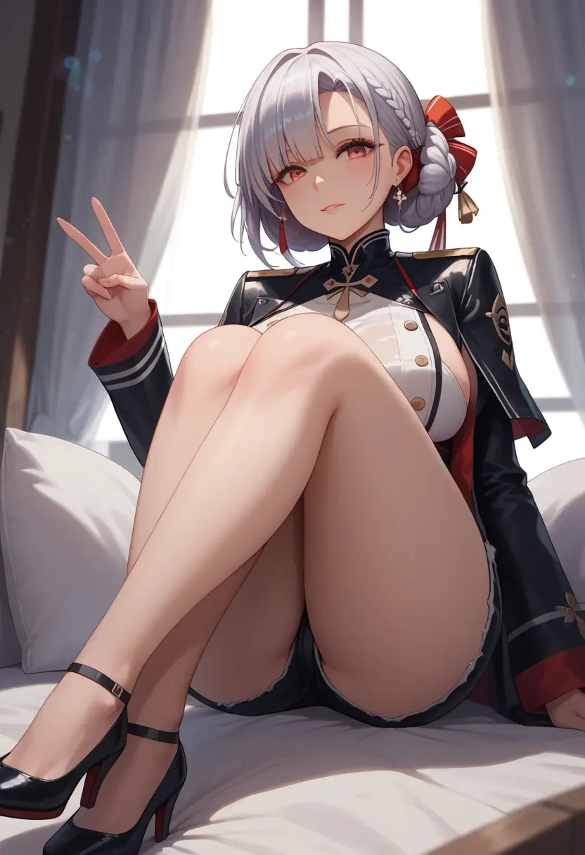 azur_lane,manjuu_(azur_lane),leather,shorts  - 