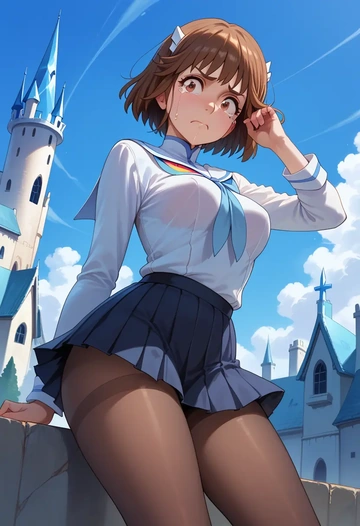 kill_la_kill,mankanshoku_mako,shorts, pantyhose  - AI generated anime art