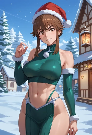 kill_la_kill,mankanshoku_mako,Christmas,dress  - AI generated anime art