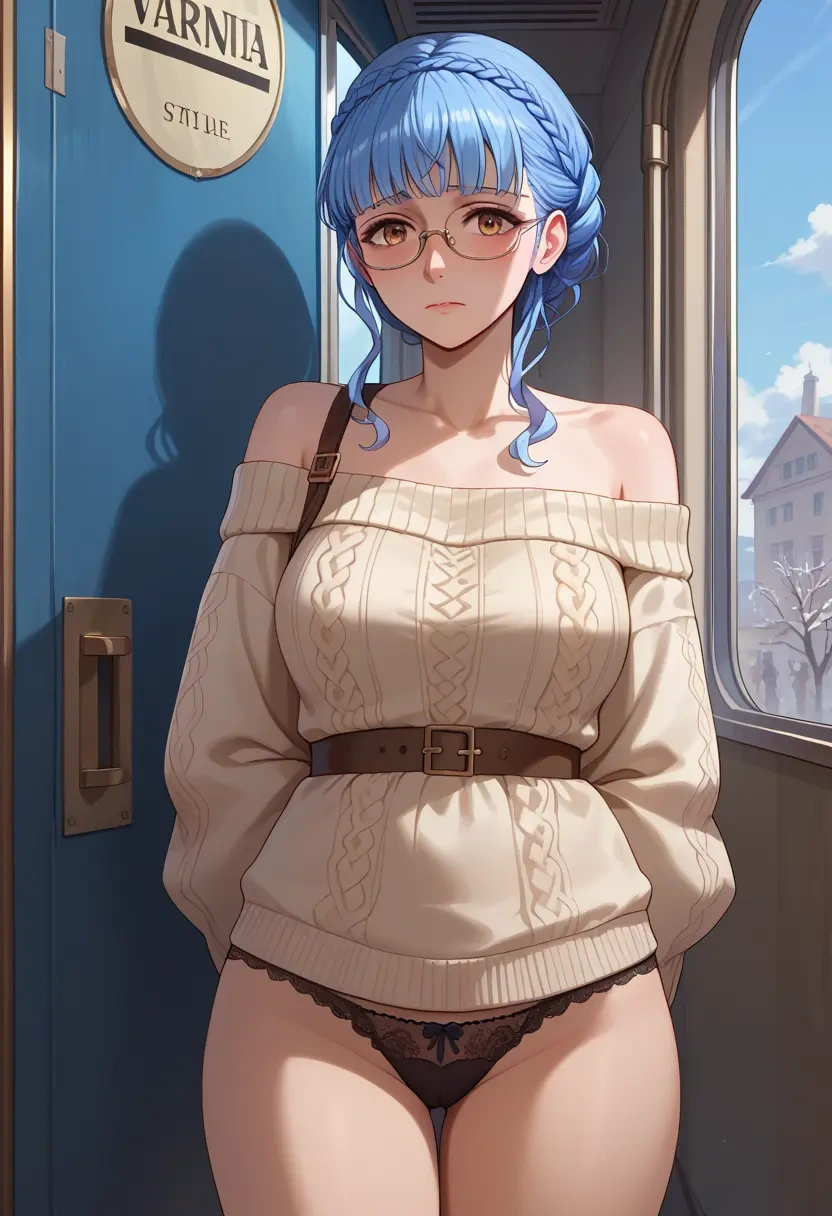 fire_emblem,marianne_von_edmund,sweater,panties,off-shoulder,glasses,sexy  - 