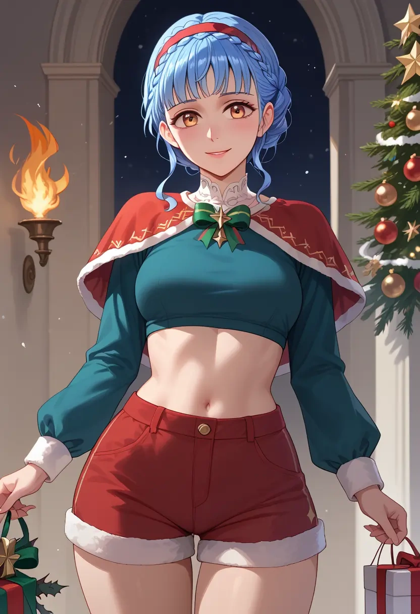 fire_emblem,marianne_von_edmund,Christmas,red velvet shorts  - 