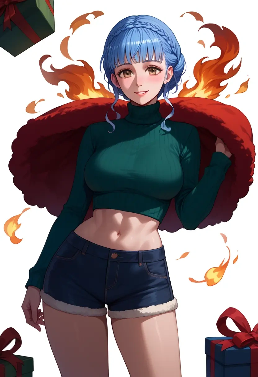 fire_emblem,marianne_von_edmund,Christmas,red velvet shorts,turtleneck sweater  - 