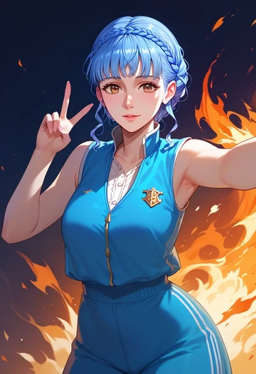 fire_emblem,marianne_von_edmund,sports vest,capri leggings  - AI generated anime art