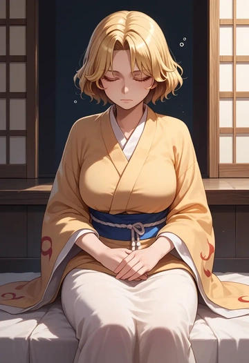 touhou,maribel_hearn,pajamas  - AI generated anime art