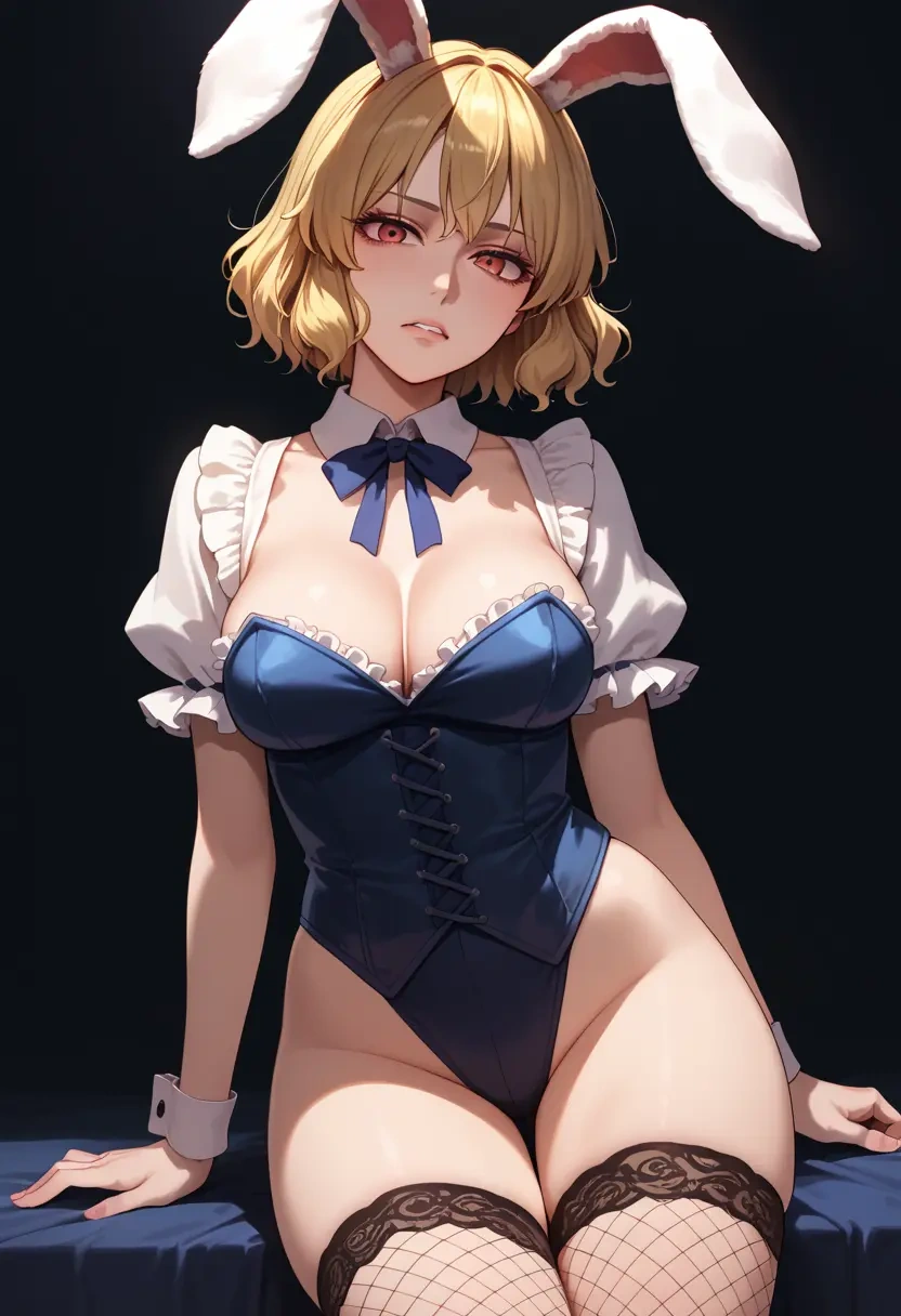 touhou,maribel_hearn,bunny girl, sexy,stockings  - 