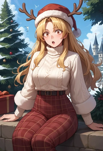 touhou,maribel_hearn,Christmas  - AI generated anime art