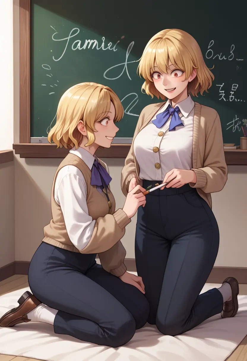 touhou,maribel_hearn,teacher, sweater  - 