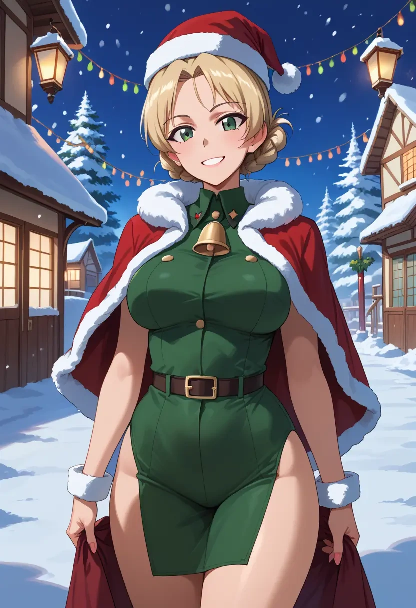 girls_und_panzer,marie_(girls_und_panzer),Christmas,dress  - 