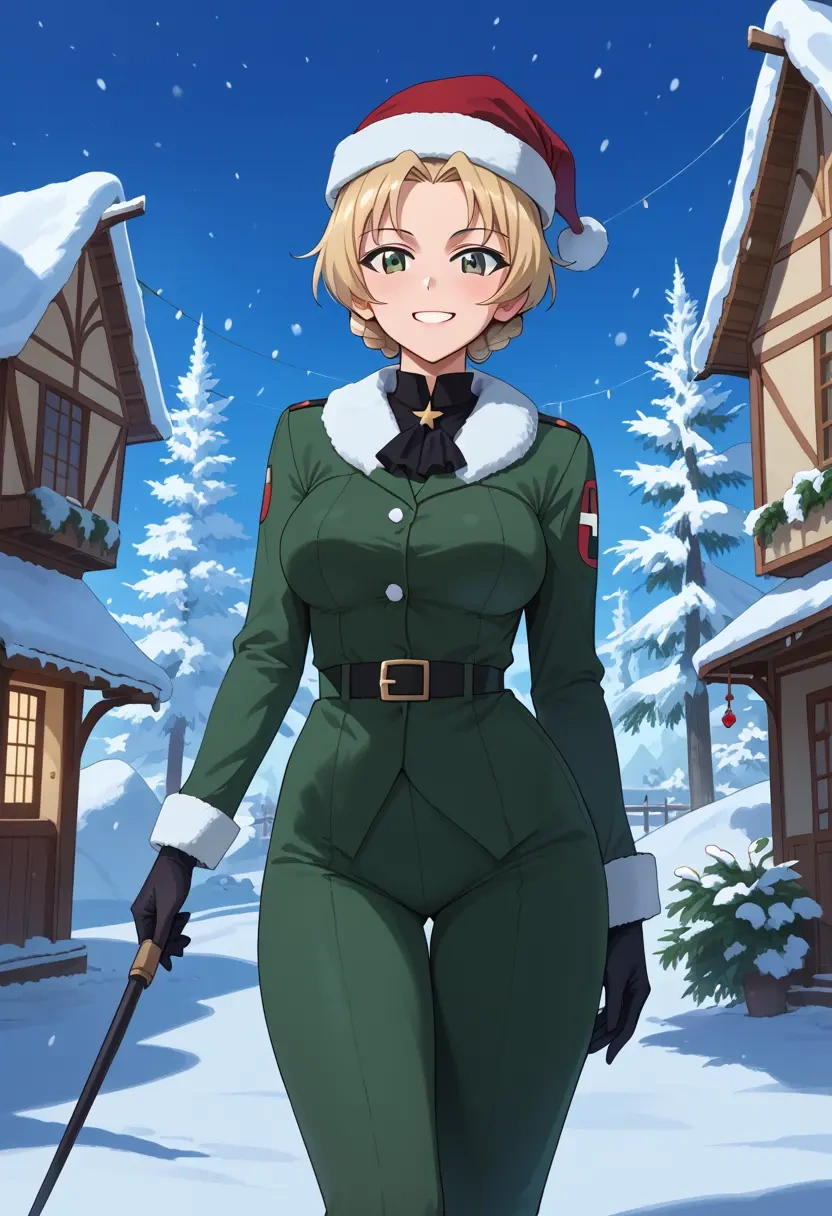 girls_und_panzer,marie_(girls_und_panzer),Christmas,dress  - 