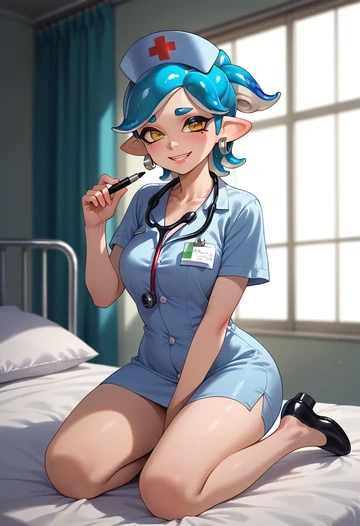 splatoon_(series),marie_(splatoon),nurse  - AI generated anime art