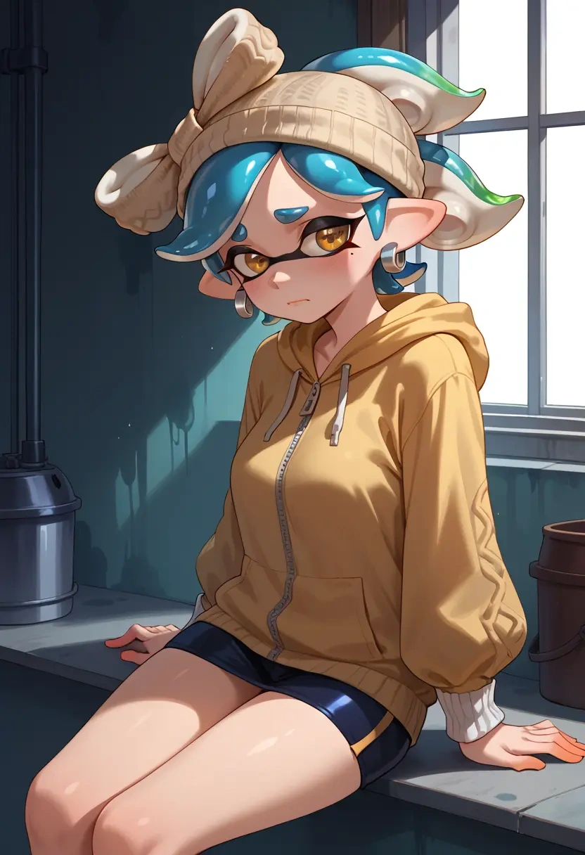 splatoon_(series),marie_(splatoon),hoodie,cropped,high-waisted joggers  - 