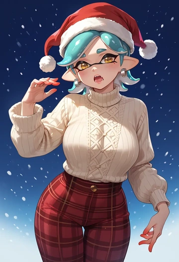 splatoon_(series),marie_(splatoon),Christmas  - AI generated anime art