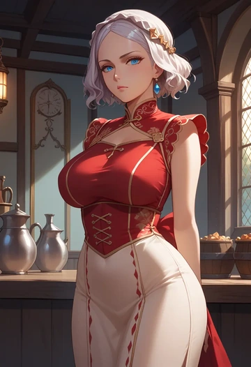 fate_(series),marie_antoinette_(fate),qipao  - AI generated anime art