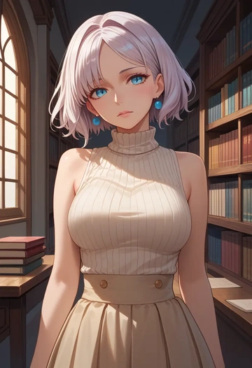 fate_(series),marie_antoinette_(fate),turtleneck,knit,maxi skirt  - AI generated anime art