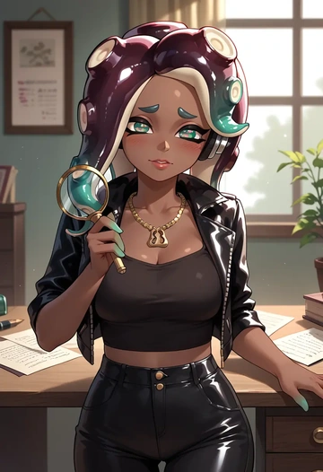 splatoon_(series),marina_(splatoon),detective  - AI generated anime art