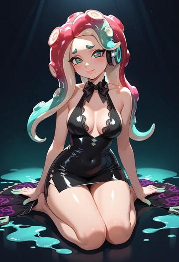 splatoon_(series),marina_(splatoon),nightdress  - AI generated anime art