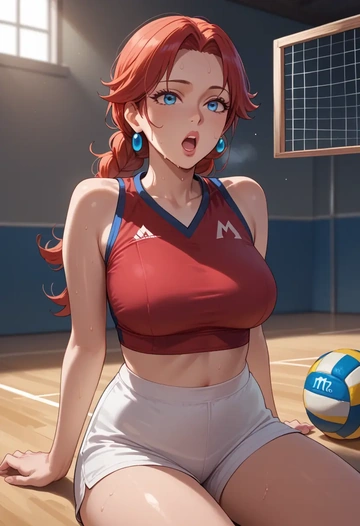 mario_(series),mario,volleyball uniform  - AI generated anime art