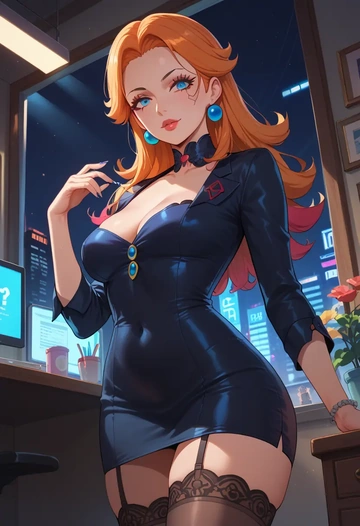 mario_(series),mario,secretary, stockings  - AI generated anime art