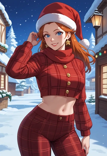 mario_(series),mario,Christmas,plaid trousers  - AI generated anime art