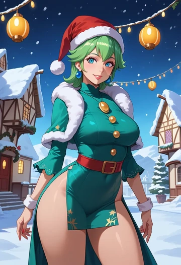 mario_(series),mario,Christmas,dress  - AI generated anime art