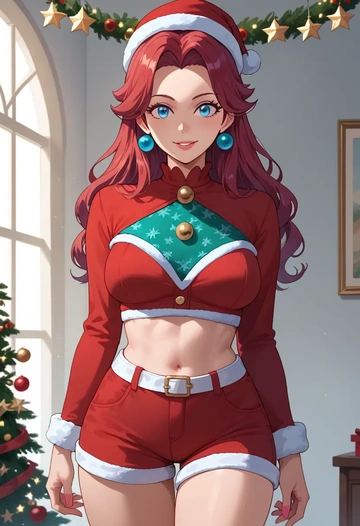 mario_(series),mario,Christmas,red velvet shorts  - AI generated anime art